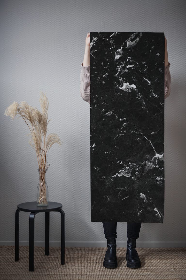 Black Marble 4 wallpaper roll