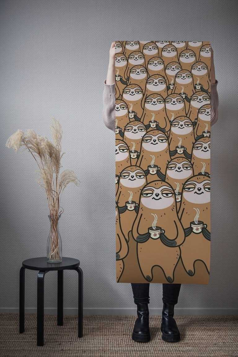 Sloth-tastic behang roll