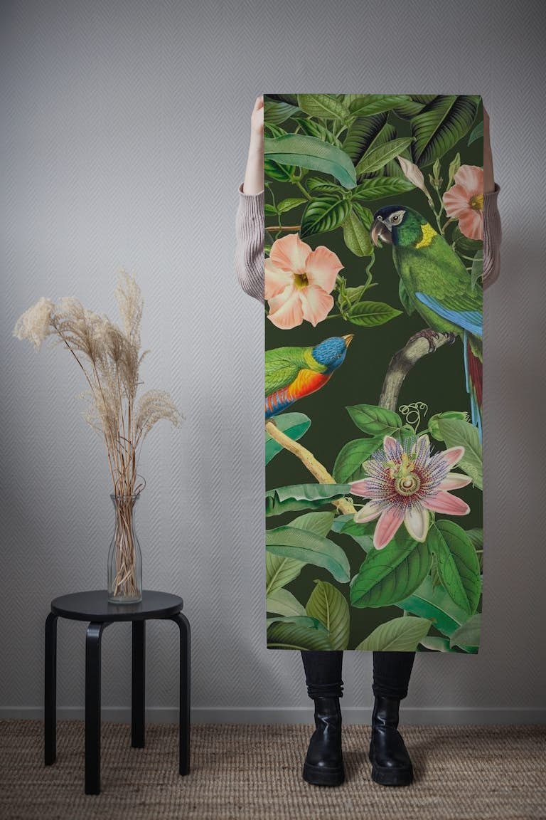 Tropical Paradise With Birds papiers peint roll