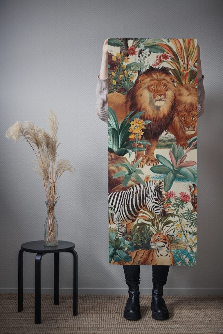 Floral and Animals Pattern IV behang roll