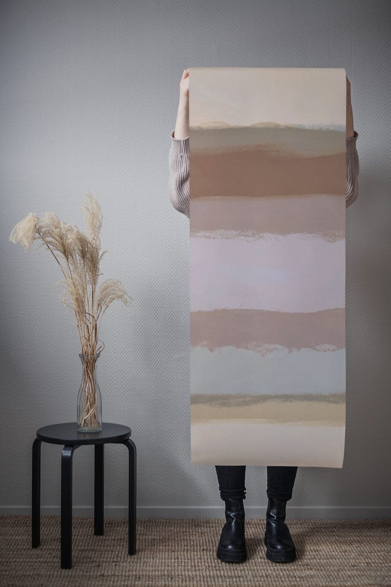 Strips 4D Muted Pastel behang roll