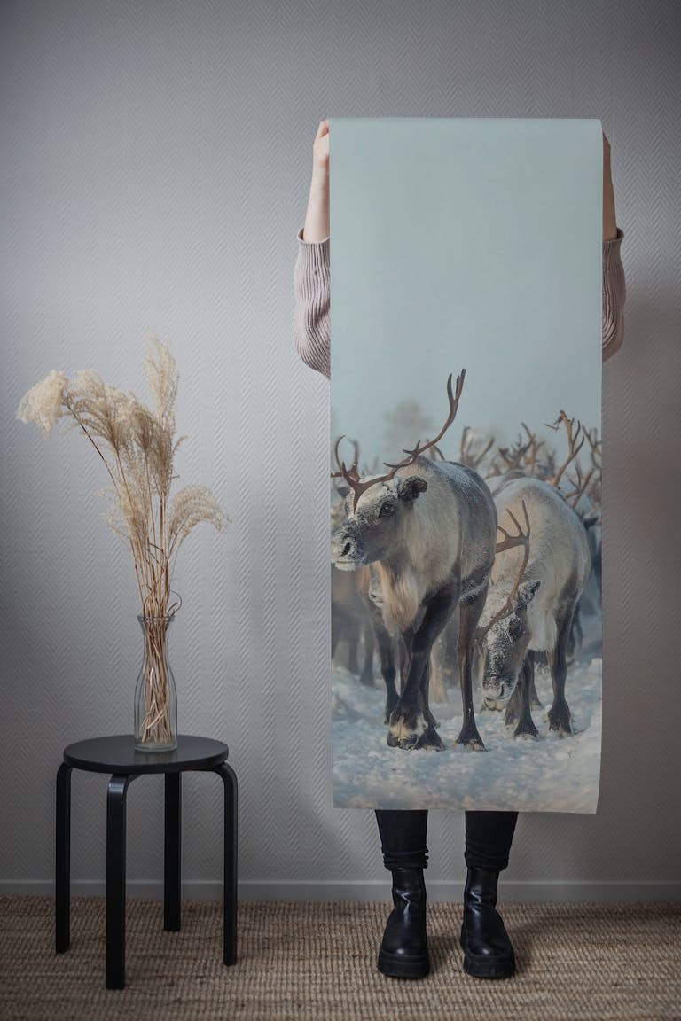 Reindeers wallpaper roll