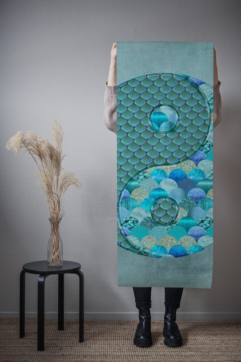 Yin Yang Mermaid wallpaper roll