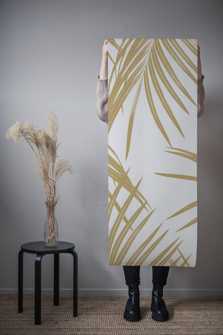 Gold Palm Leaves Dream 1 wallpaper roll