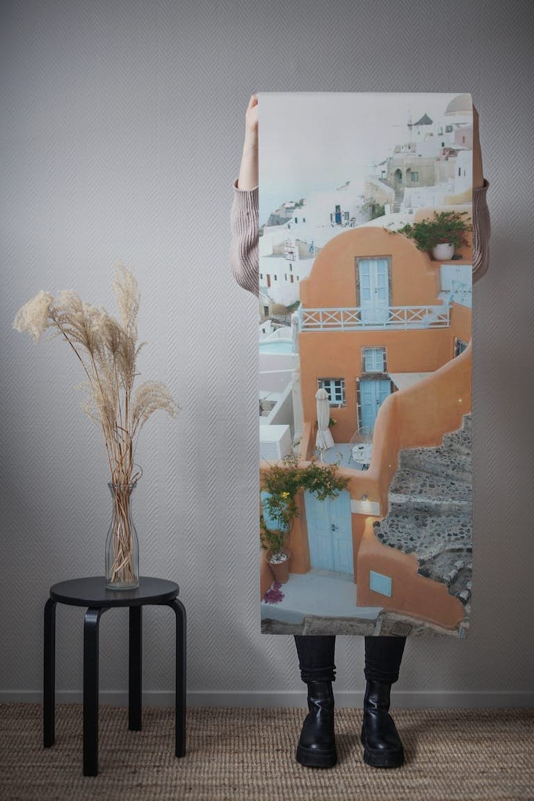 Santorini Oia 9 wallpaper roll