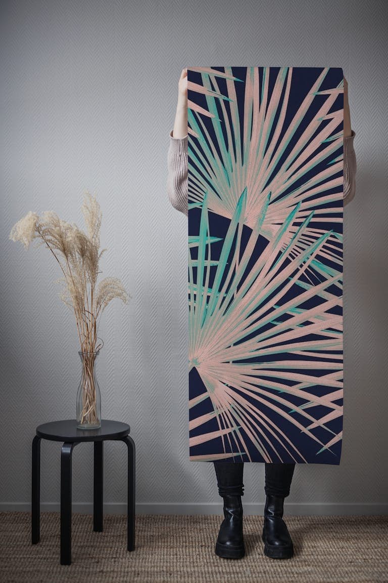 Tropical Fan Palm Leaves 5 wallpaper roll