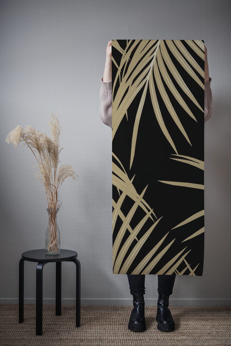 Gold Palm Leaves Dream 2 wallpaper roll