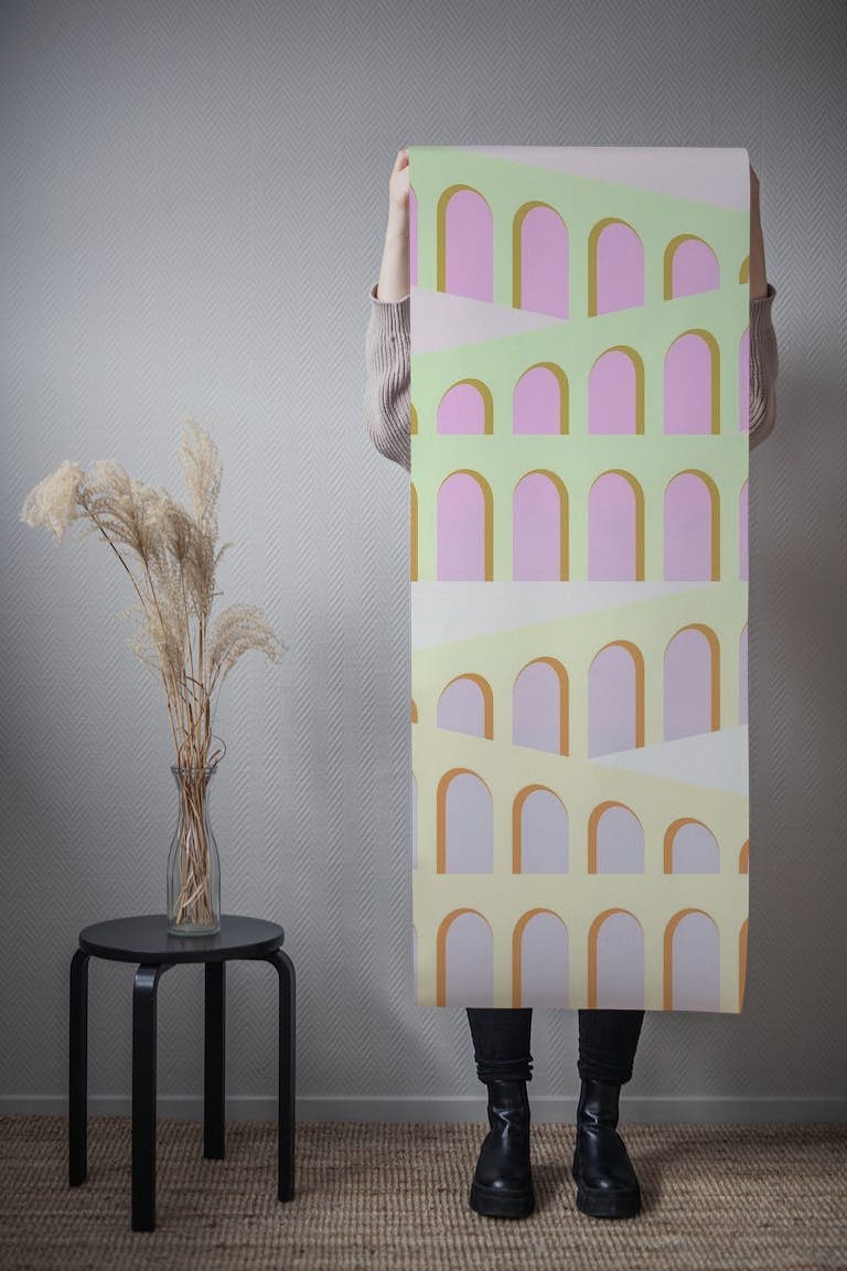 Italy Pastel papel pintado roll