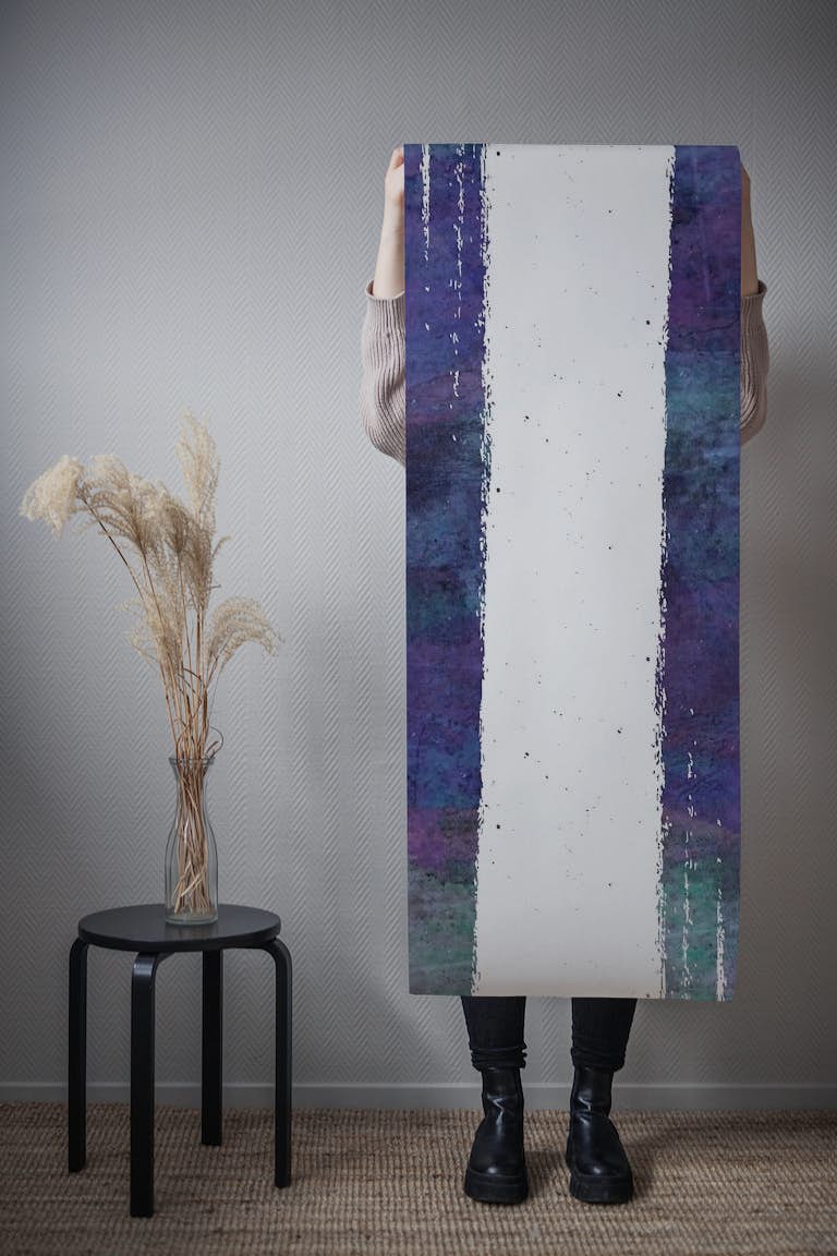 Indigo Watercolour Stripes tapetit roll