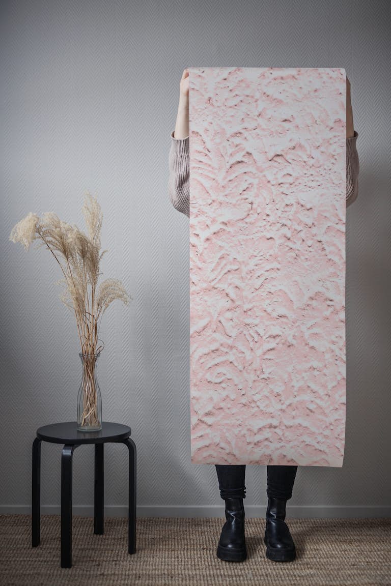 Blush Pink Cement Clay tapeta roll
