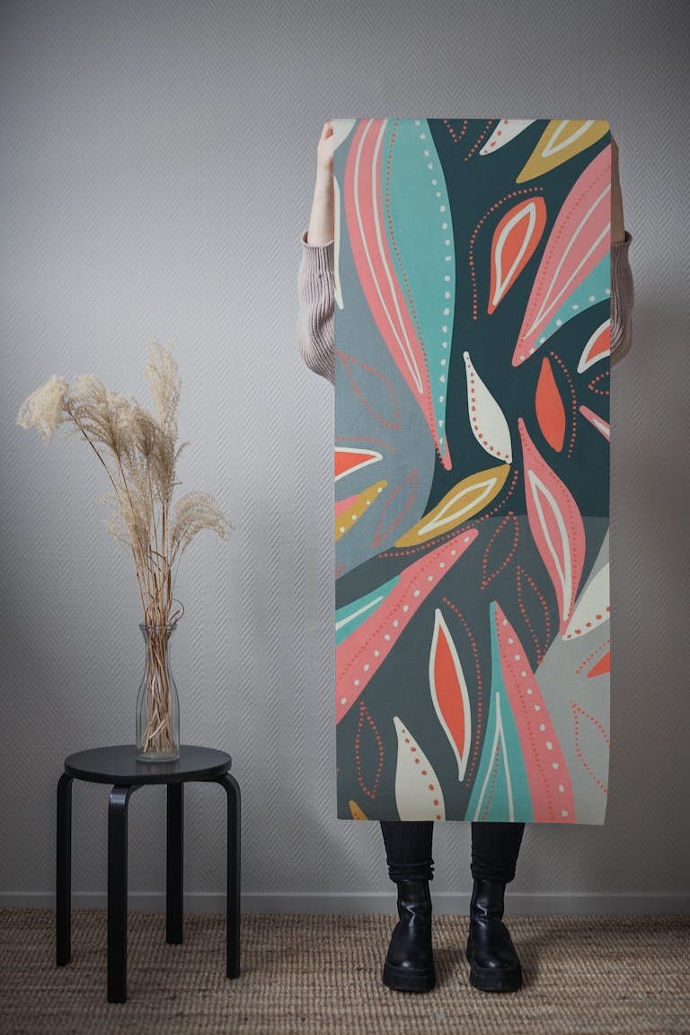 Abstract floral 4 behang roll