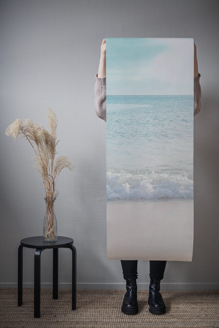 Soft Pastel Ocean Waves 3 wallpaper roll