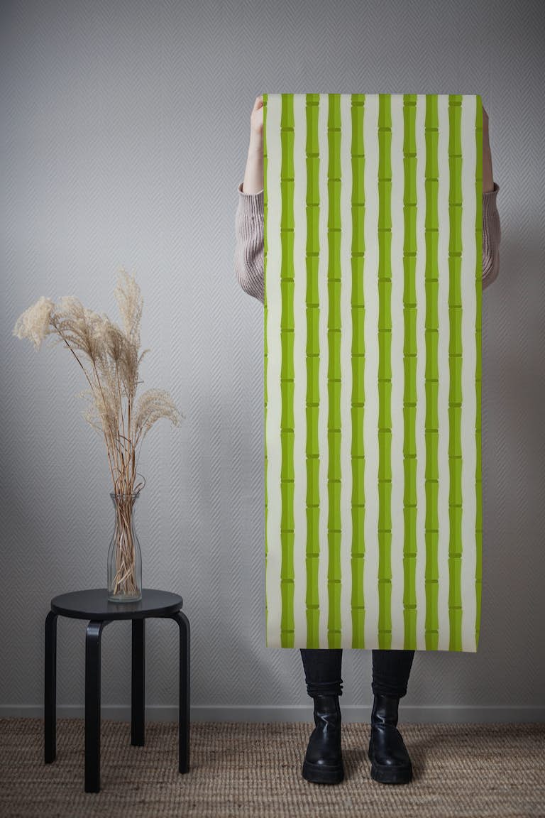 Bamboo Stripes wallpaper roll