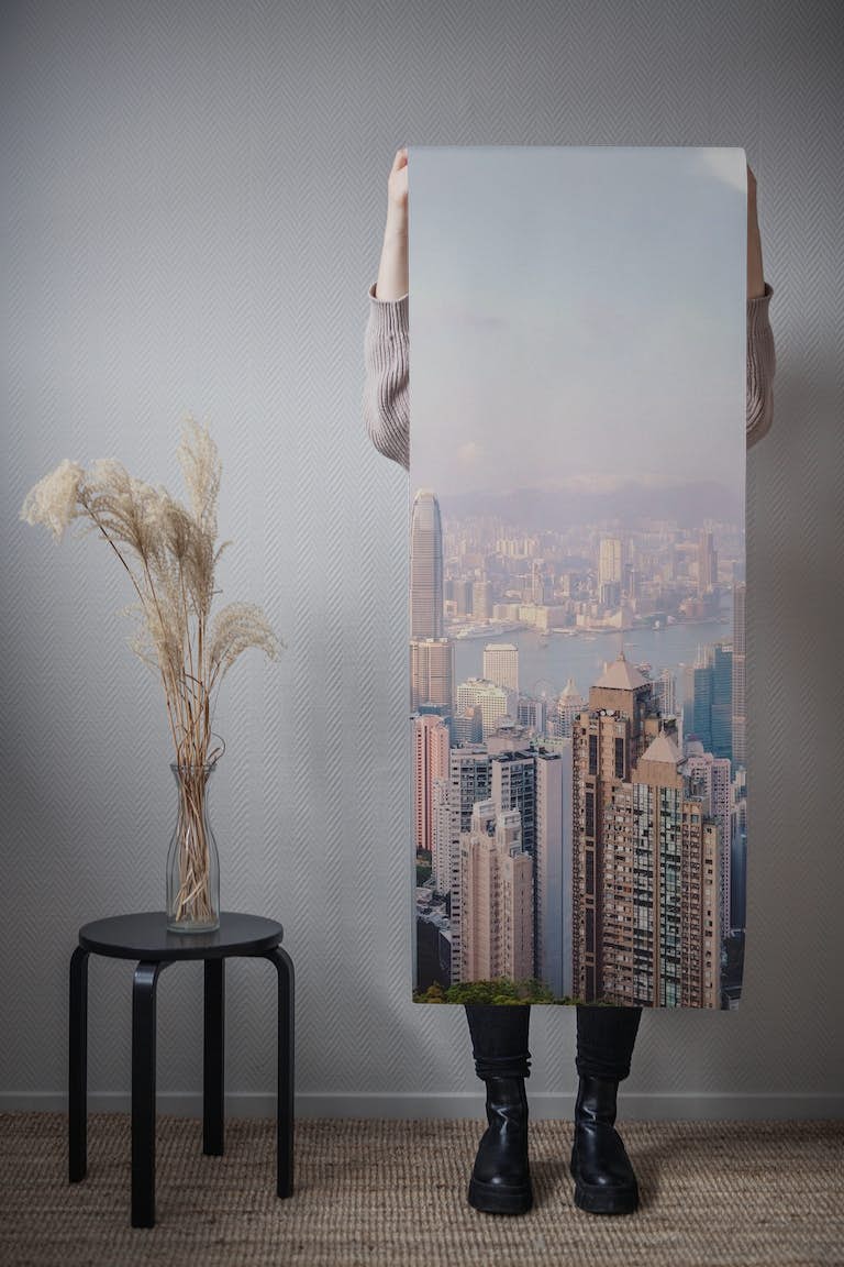 Hongkong skyline wallpaper roll
