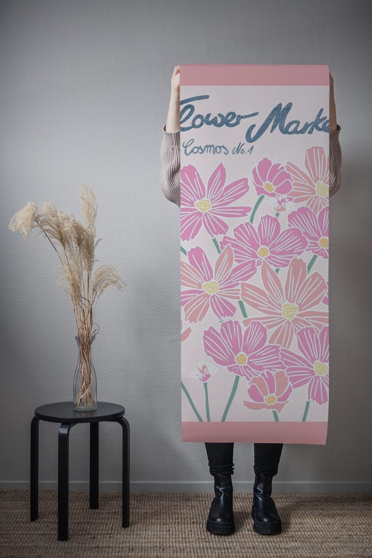 Flower Market Cosmos 1 wallpaper roll