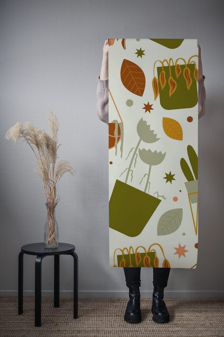 Retro Plant Lover wallpaper roll