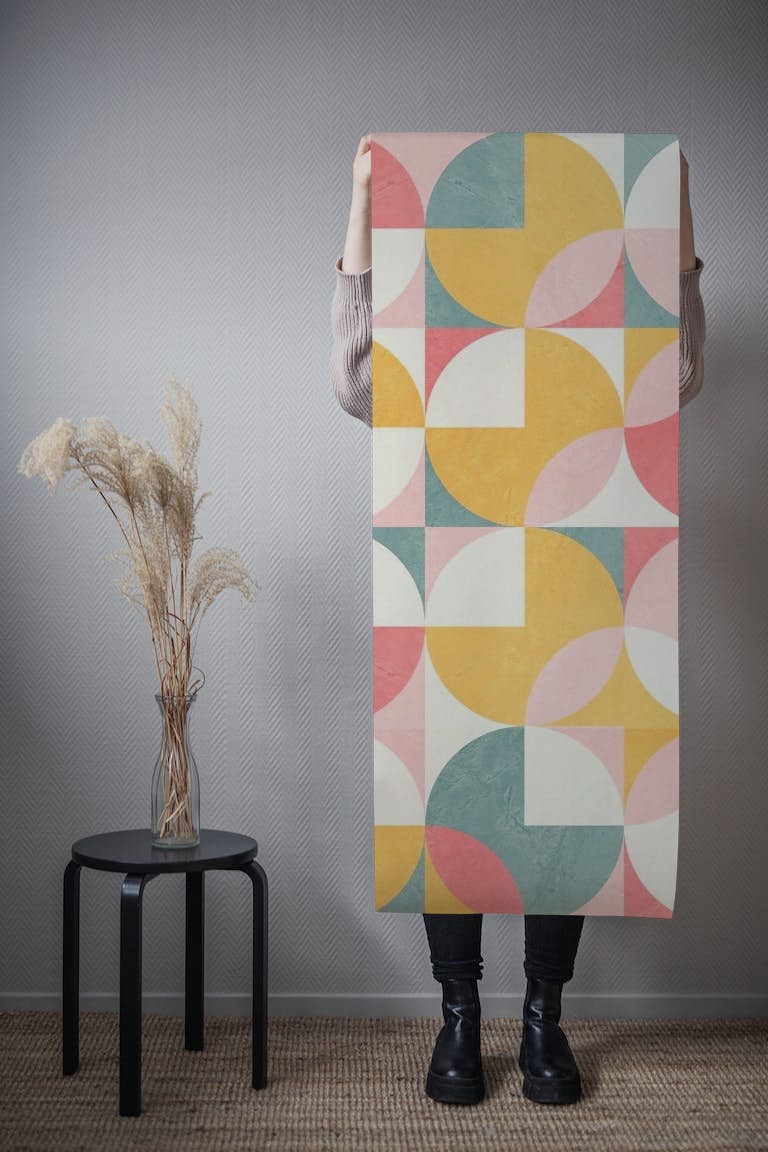 Colorful Mid Century Abstract papiers peint roll