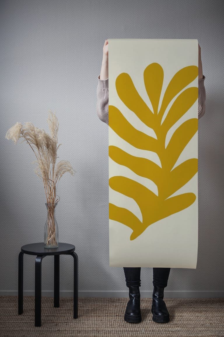 Abstract Seagrass Ochre 1 papel pintado roll