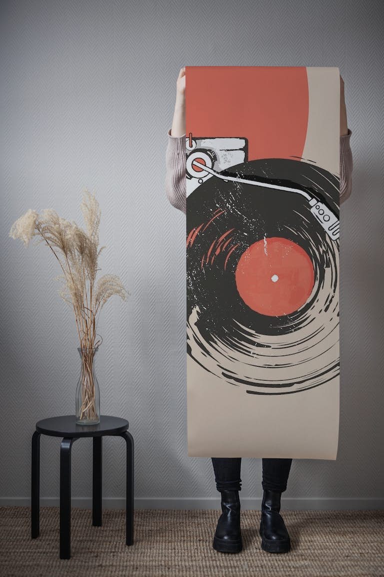 Record Player wallpaper roll