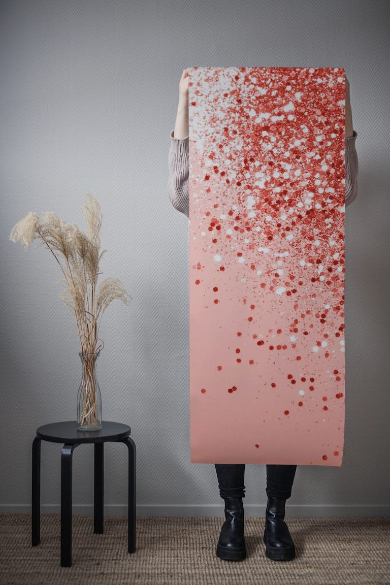 Living Coral Glitter 1 wallpaper roll