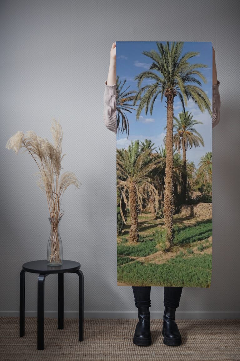 Palmtree Oasis in Morocco carta da parati roll