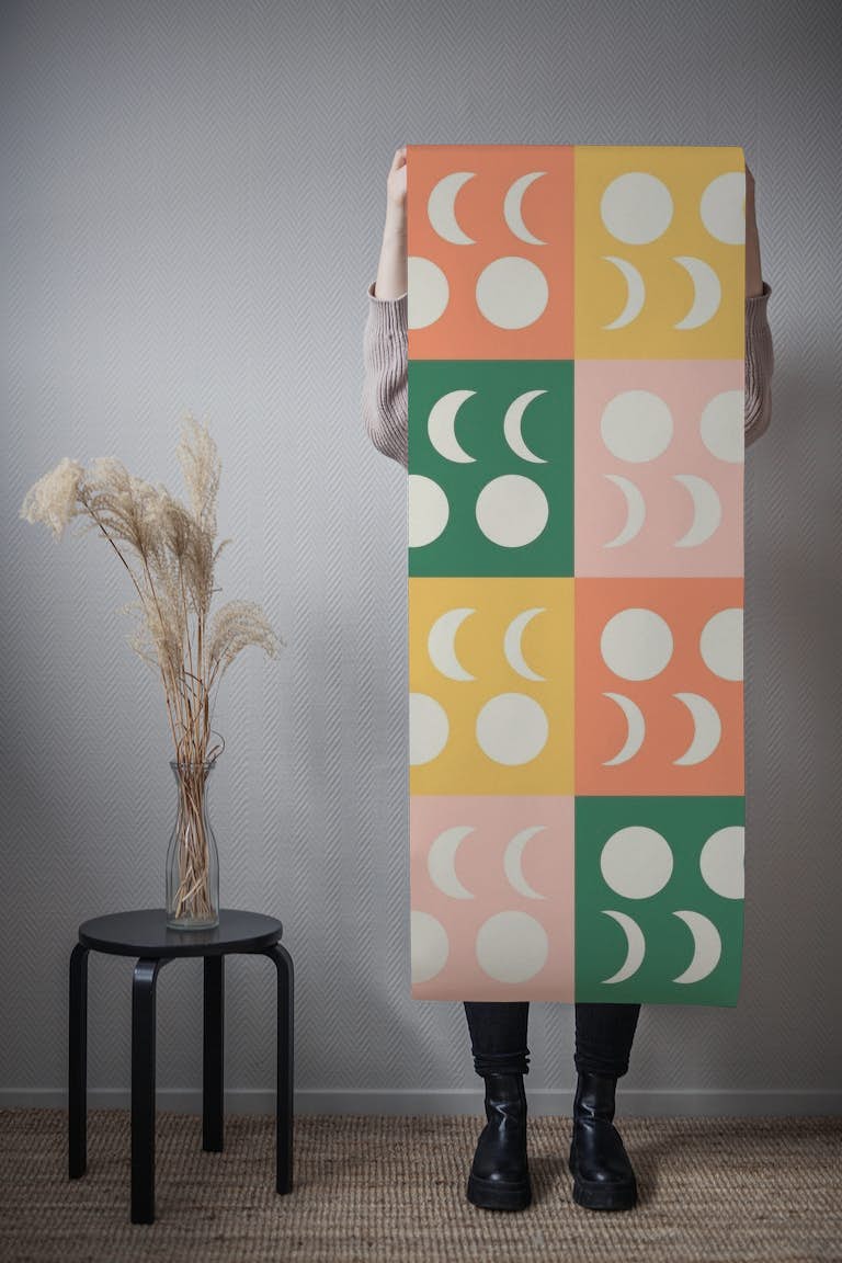 Moon Phases Colorblock tapety roll
