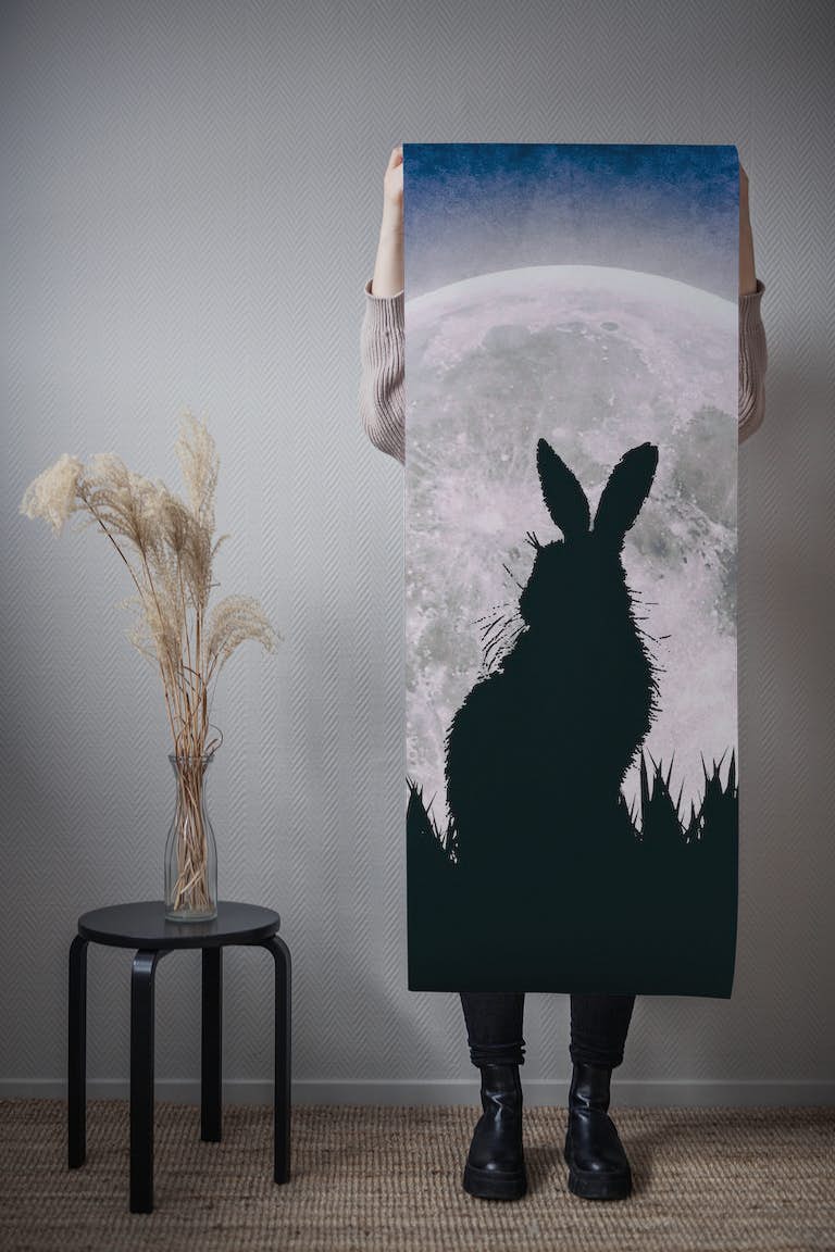 Hares moon behang roll