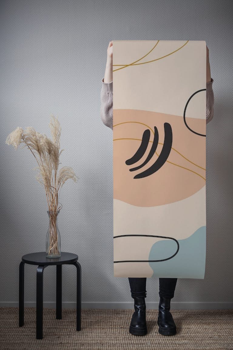 Minimal abstract design behang roll