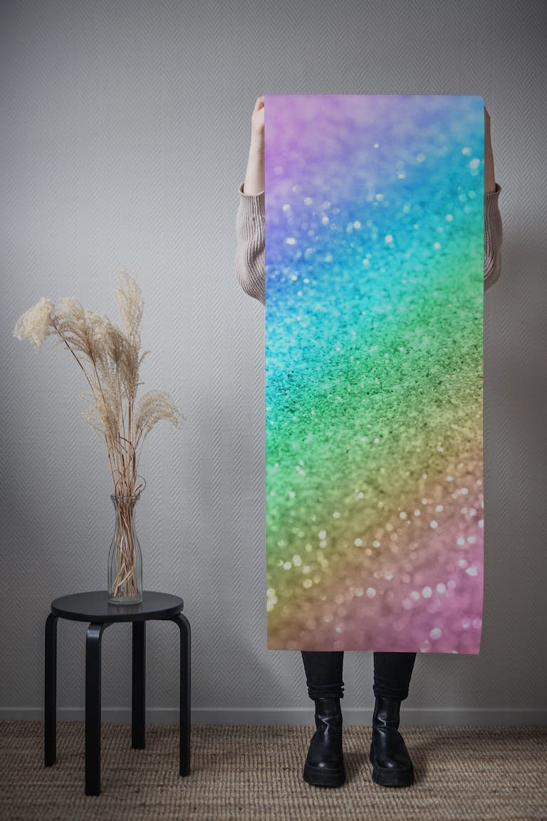 Rainbow Princess Glitter 1 wallpaper roll