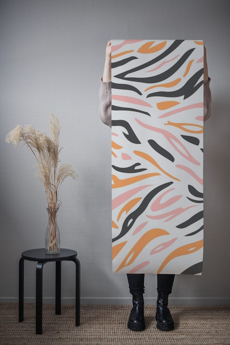 Colorful Tiger Print behang roll