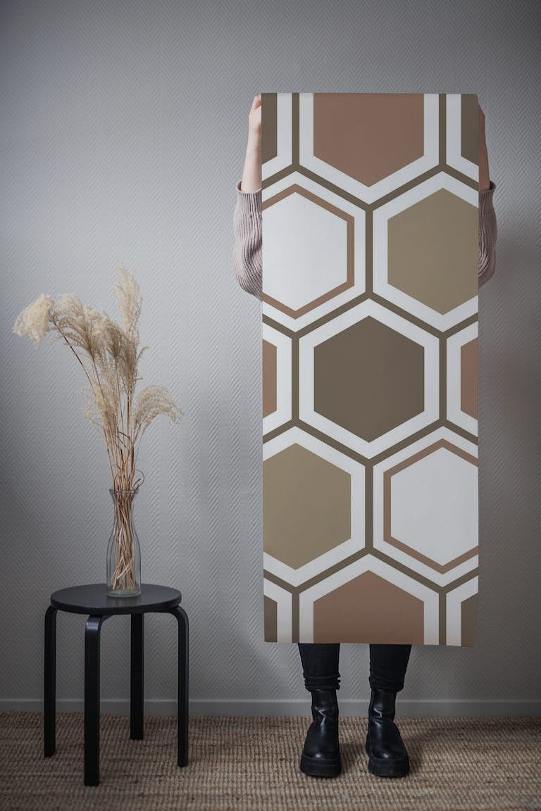 Hexagon abstract geometrical 5 wallpaper roll