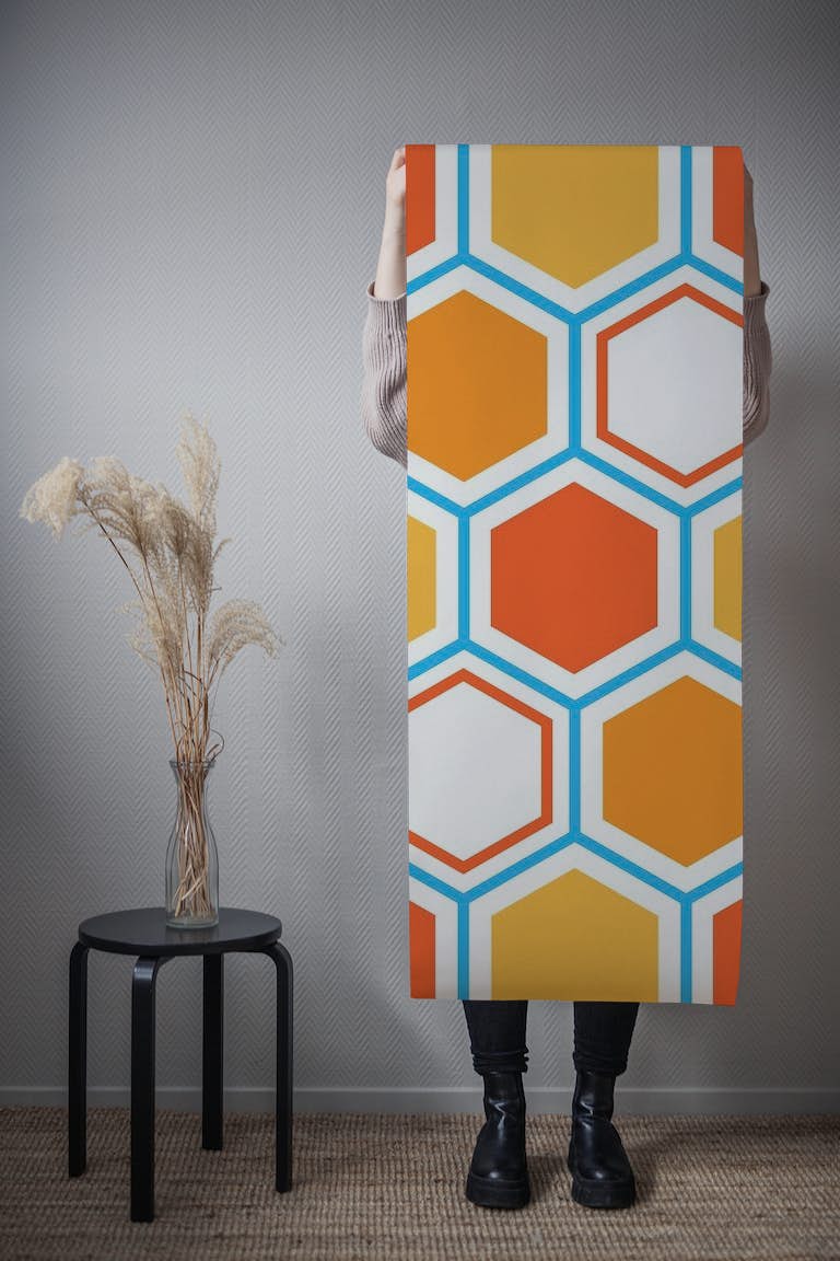 Hexagon abstract geometrical 6 wallpaper roll