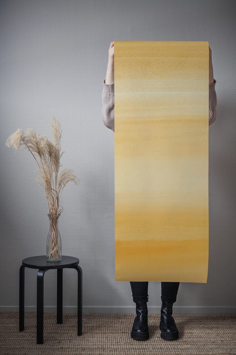 Warm Yellow Watercolor 1 behang roll