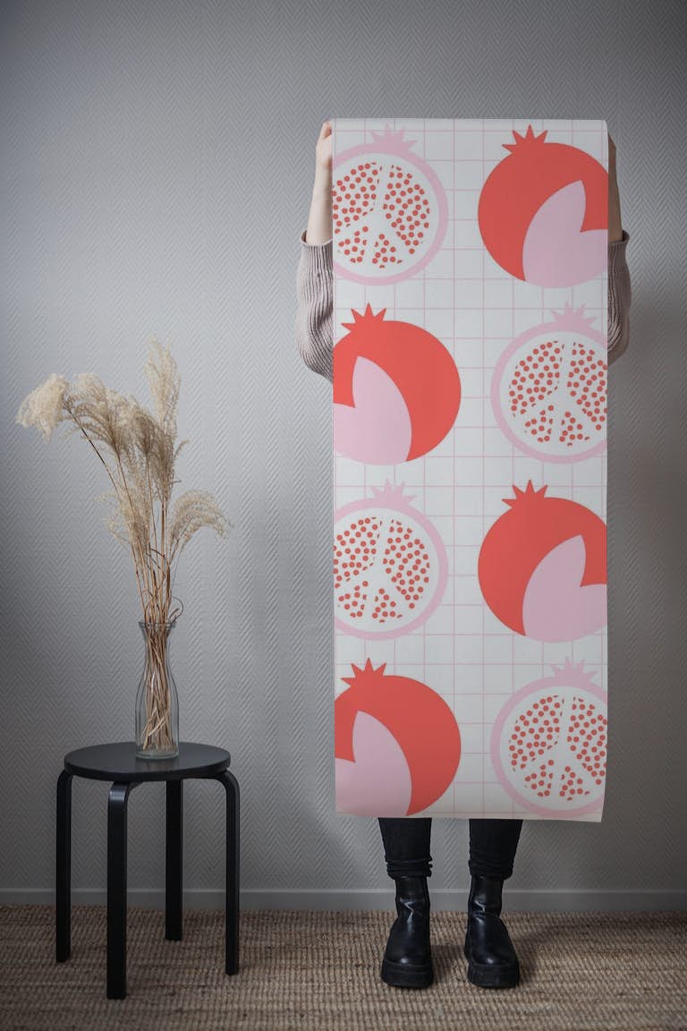 Peaceful Joy Pomegranate wallpaper roll