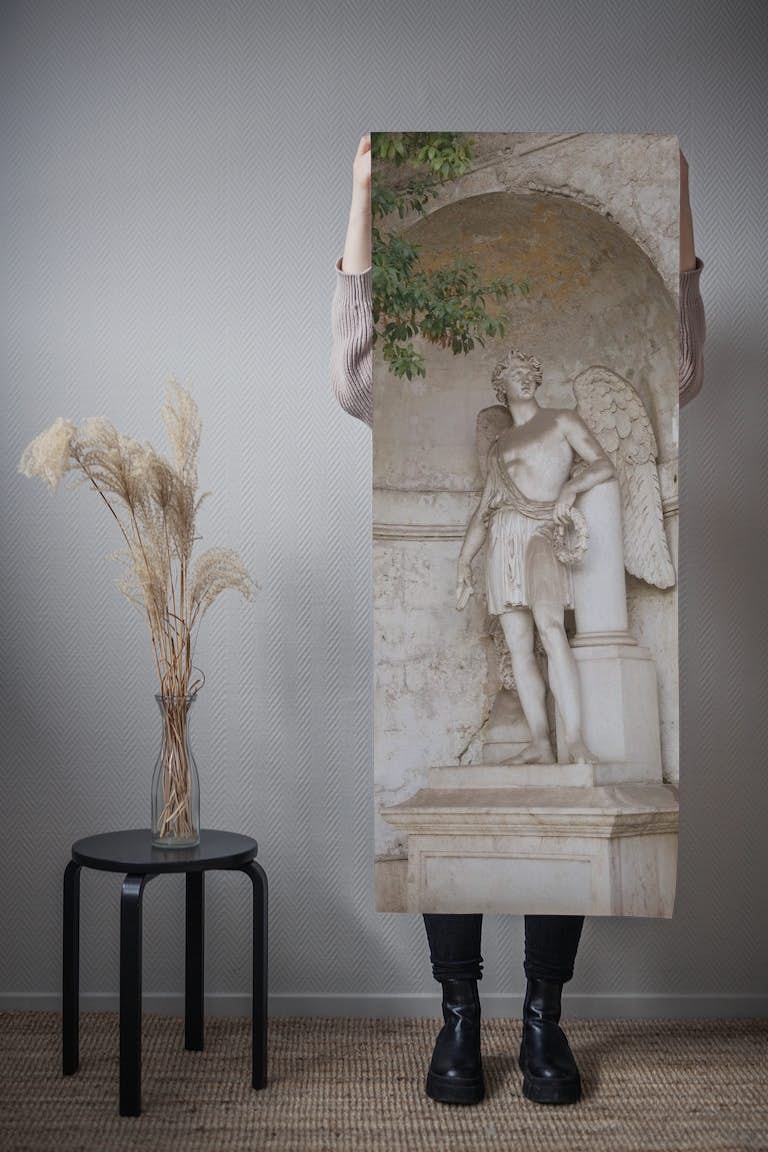 Angel Statue in Rome 1 behang roll
