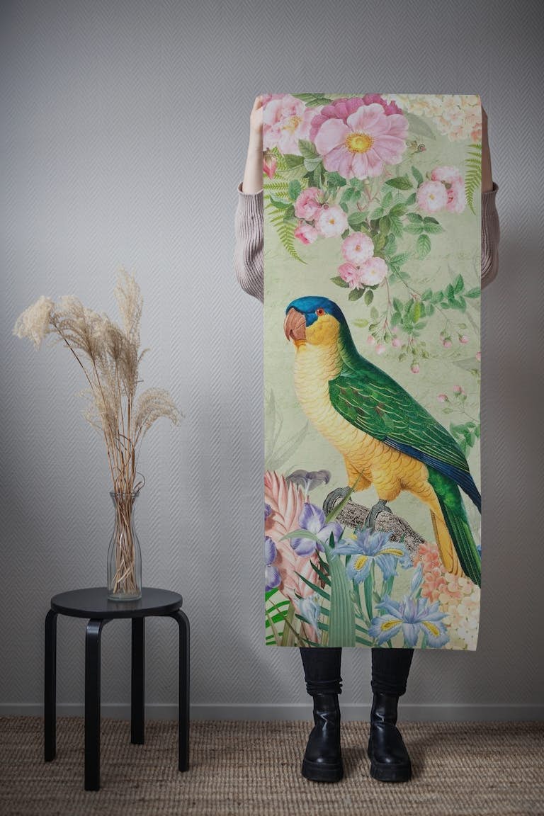 Exotic Bird Flower Jungle 1 wallpaper roll