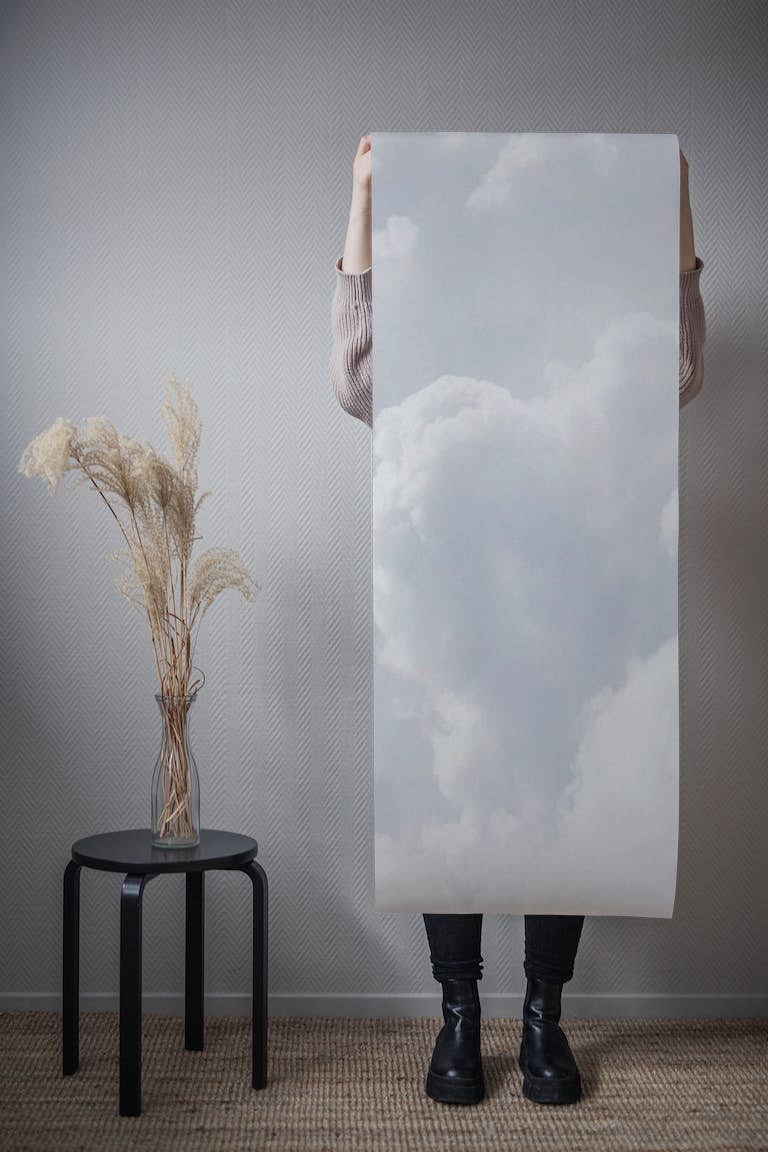 Soft light clouds papel de parede roll