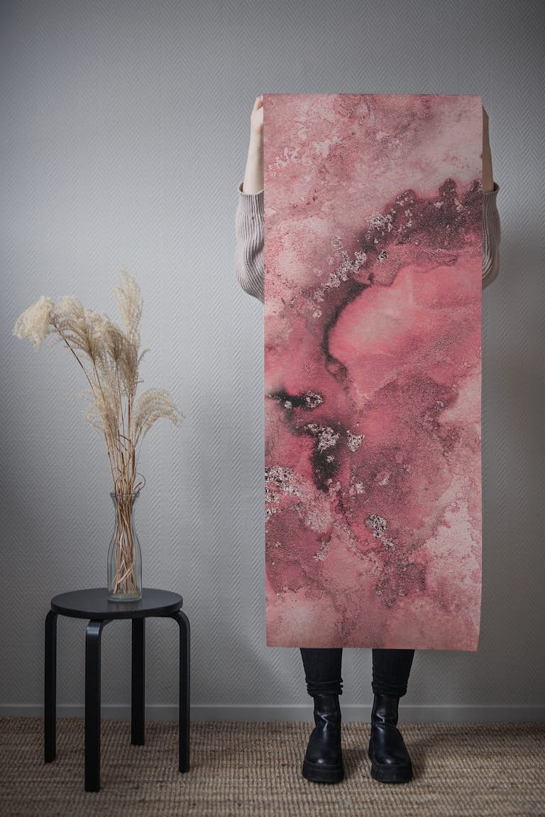 Smoke Pink Marble Art behang roll