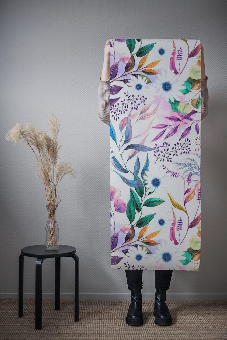 Colorful flowered meadow C papel pintado roll