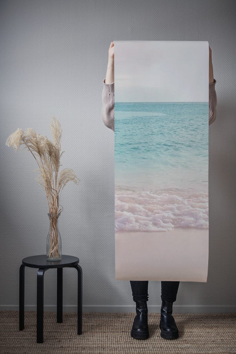 Soft Pastel Ocean Waves 2 wallpaper roll