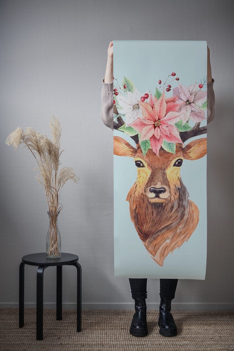 Winter Deer wallpaper roll
