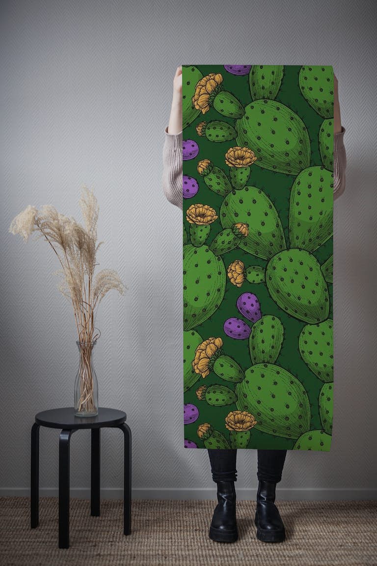 Opuntia cactus 4 wallpaper roll