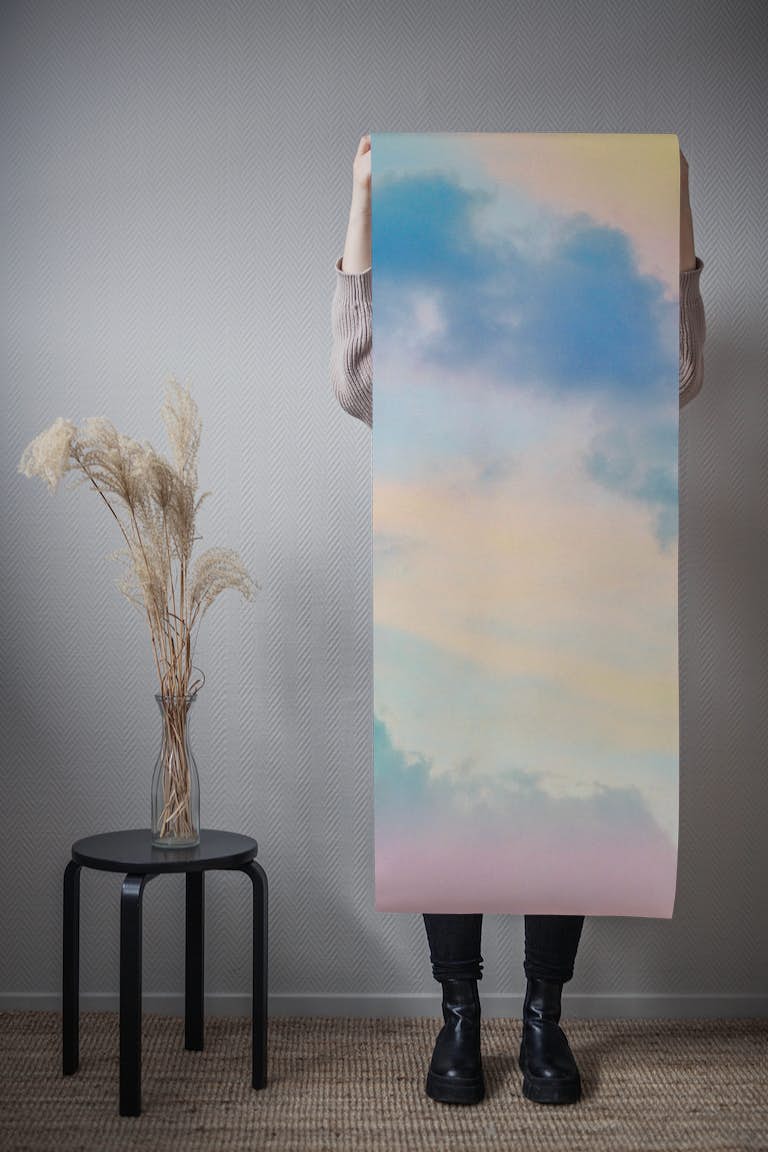 Unicorn Pastel Clouds 4 papel pintado roll