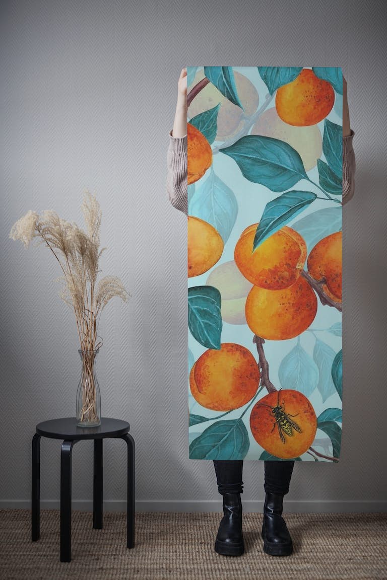 Apricot garden 3 wallpaper roll