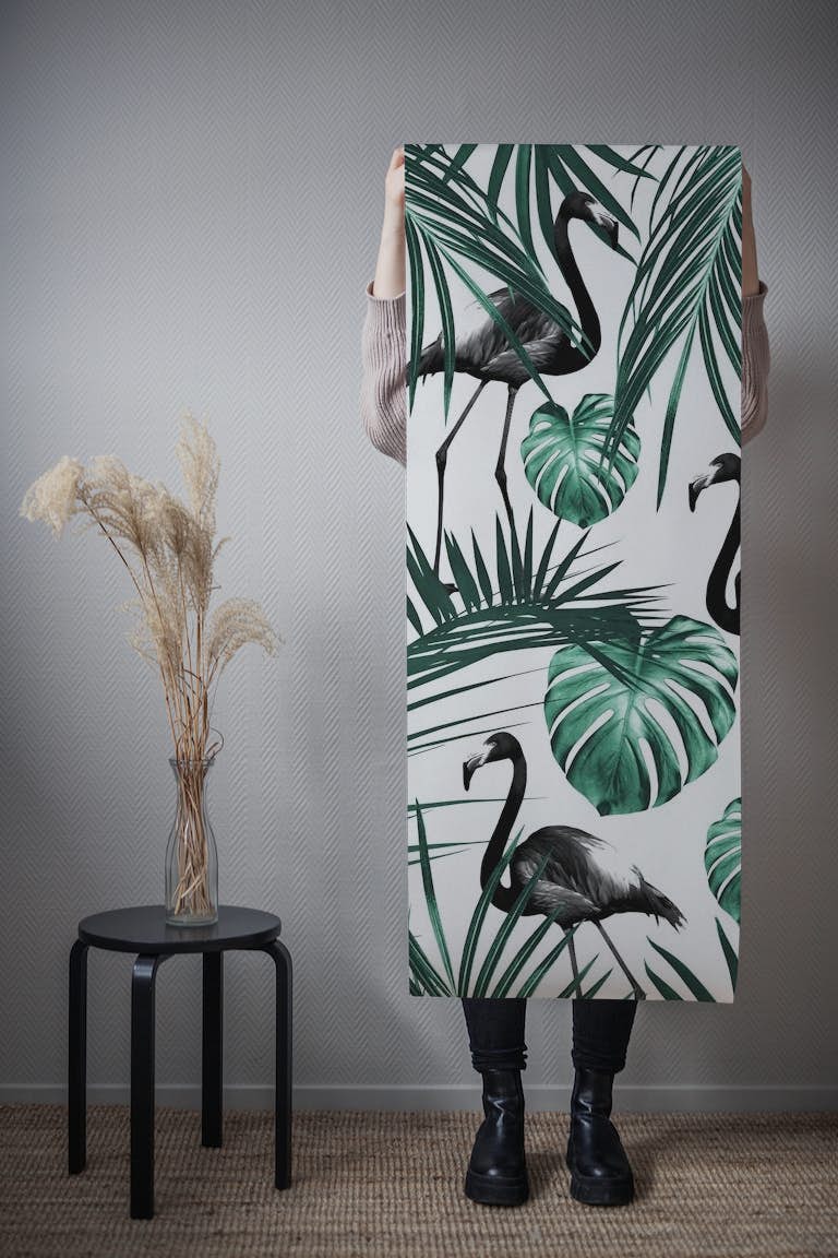 Tropical Flamingo Pattern 5 wallpaper roll
