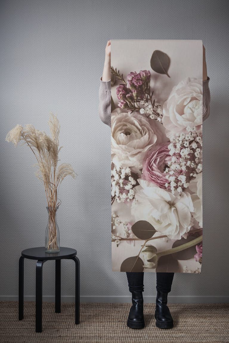 Flat Lay Flowers Flowerwall wallpaper roll