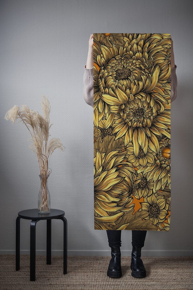 Chrysanthemum 3 behang roll