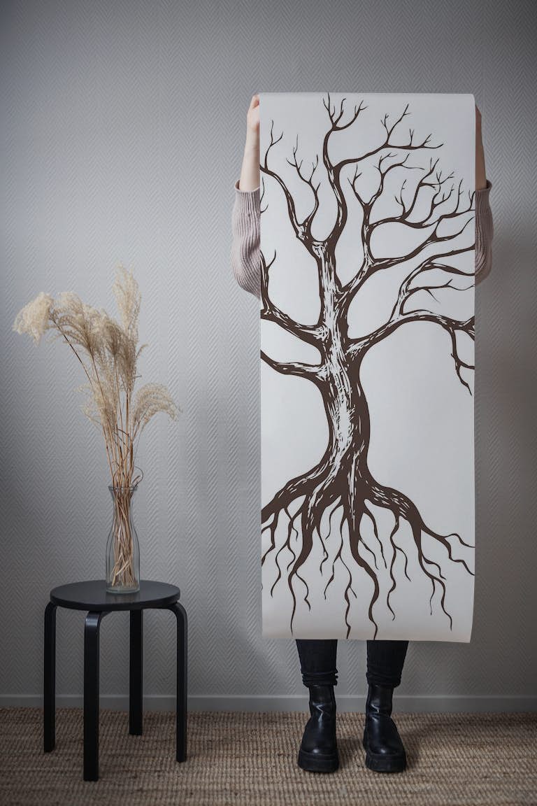 Bare tree wallpaper roll
