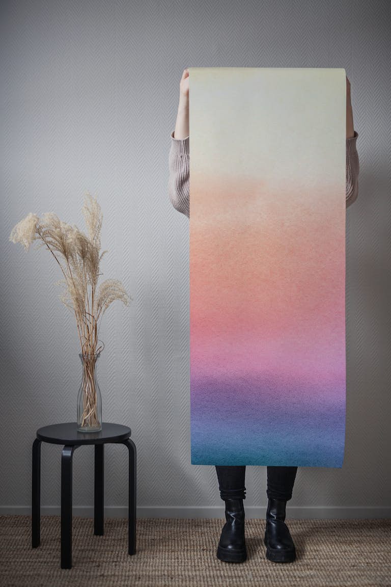 Rainbow ombre wallpaper roll