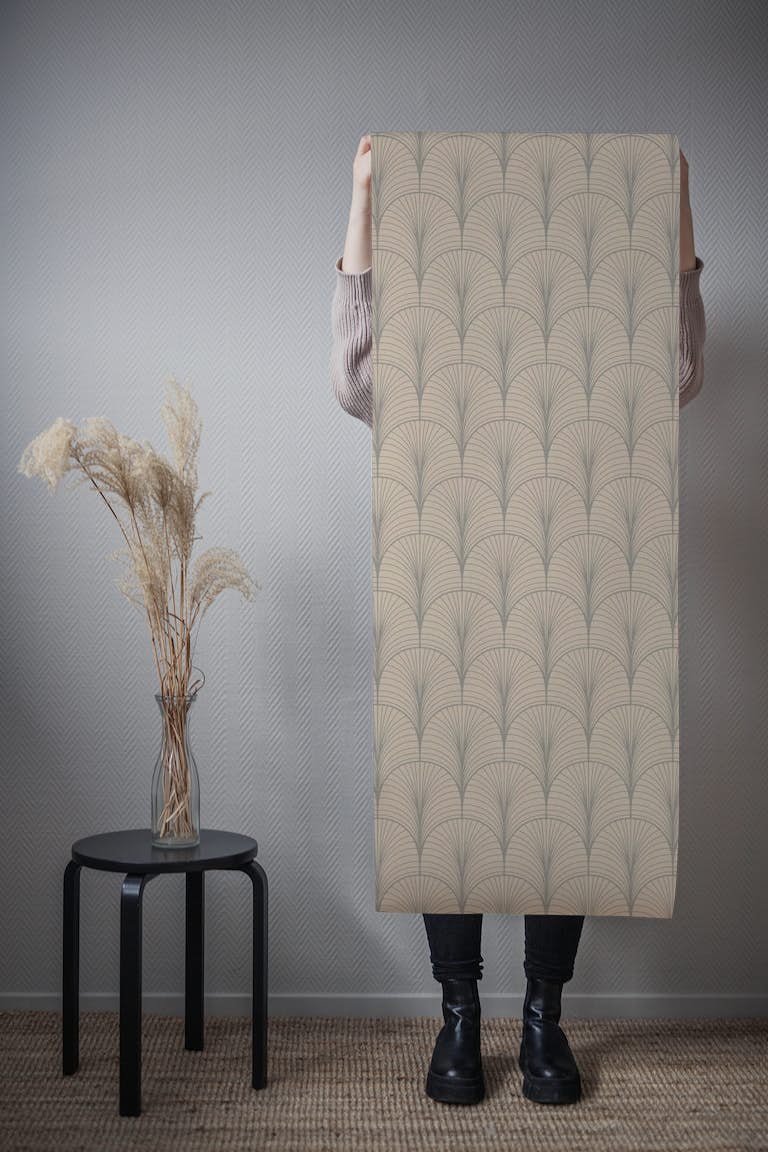 Art Deco Soft Beige wallpaper roll